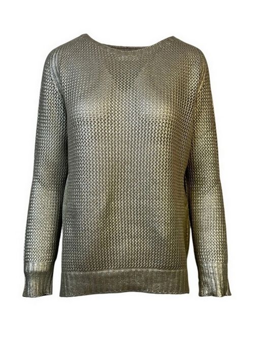 maglia donna laminata tortora A rovescio | W9032/161613